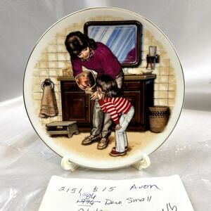 Birdhouses birds raised on 5.25" plate decoration  Popular Imports 1986